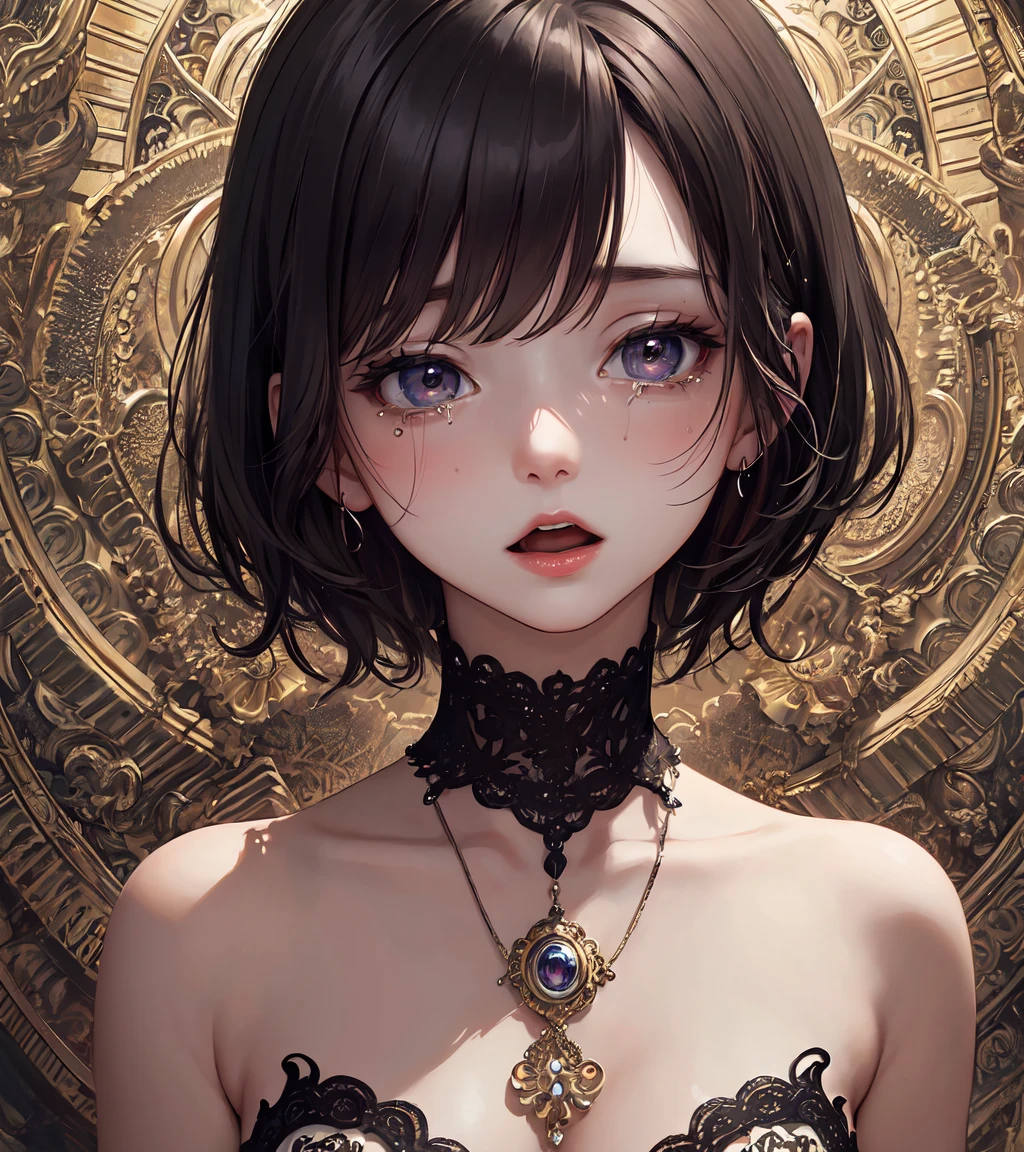 (masterpiece:1.3),(best quality:1.4),ultra high res,(detailed eyes),(detailed facial features),(detailed clothes features),HDR,8k resolution, solo focus, bangs, skin tight, (shiny skin),(slender girl),dreamlike,
(extreme detailed illustration),check commentary,commentary request,scenery,no text,
VirtualGirl-Rin, happy, smile, (small breasts), bangs, bob hair, short hair, brown hair, brown eyes, black choker,
1girl, (solo),
sexy Maid, Maid hair band,Maid dress,Maid apron,Maid skirt,Maid stockings,black leather shoes,
