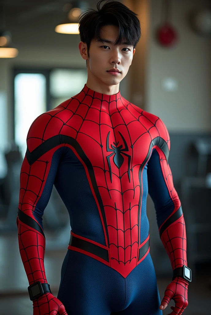 jeon jungkook of bts as spiderman