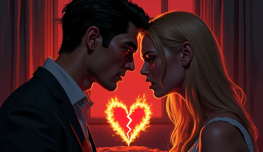 (Man giving woman huge glowing red heart),(There is a beautiful eye in the red heart:1.3)(Clear anatomy,A heart glowing red beats in the center of the picture.:0.85),(A man and a woman hugging each other face to face,Sharing a huge heart),Black light art,sharp focus,Toned muscles,Background human upper body muscles, fantasy,Reality,cartoon,3d rendering,Tom Hardy and Audrey Hepburn,super fine, Eighth Route Walker, Behavioral Contest Winners, vanity, trumpet, modern, 超Reality主义