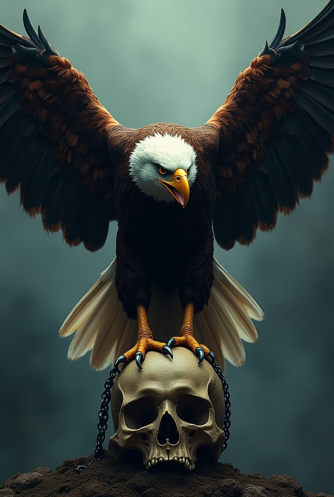 A skull with an eagle on top, I want another model like this