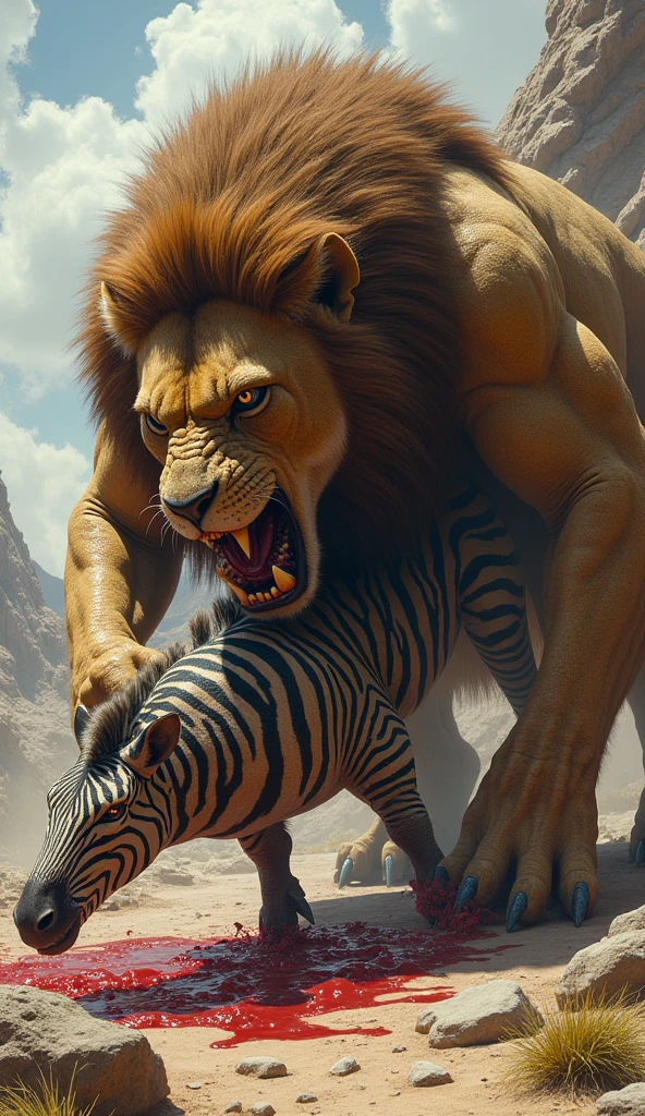 Lion kills human