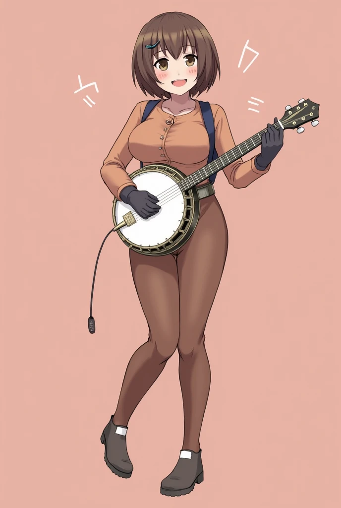  Naked Sexy girl with pantyhose and high heels long boots and long gloves and guitar electric singer in concert 