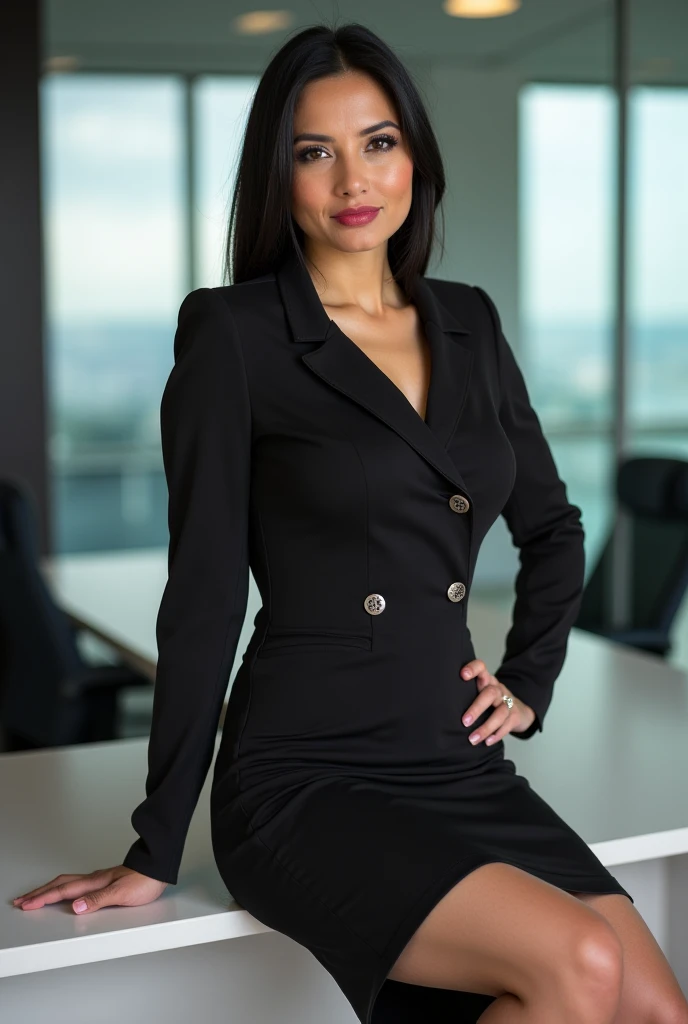 portrait, a lady in an office, sharp focus, portrait pic, corprate dress