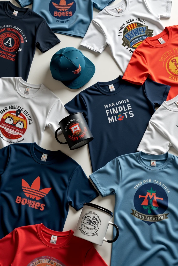 Many more t-shirt and watches