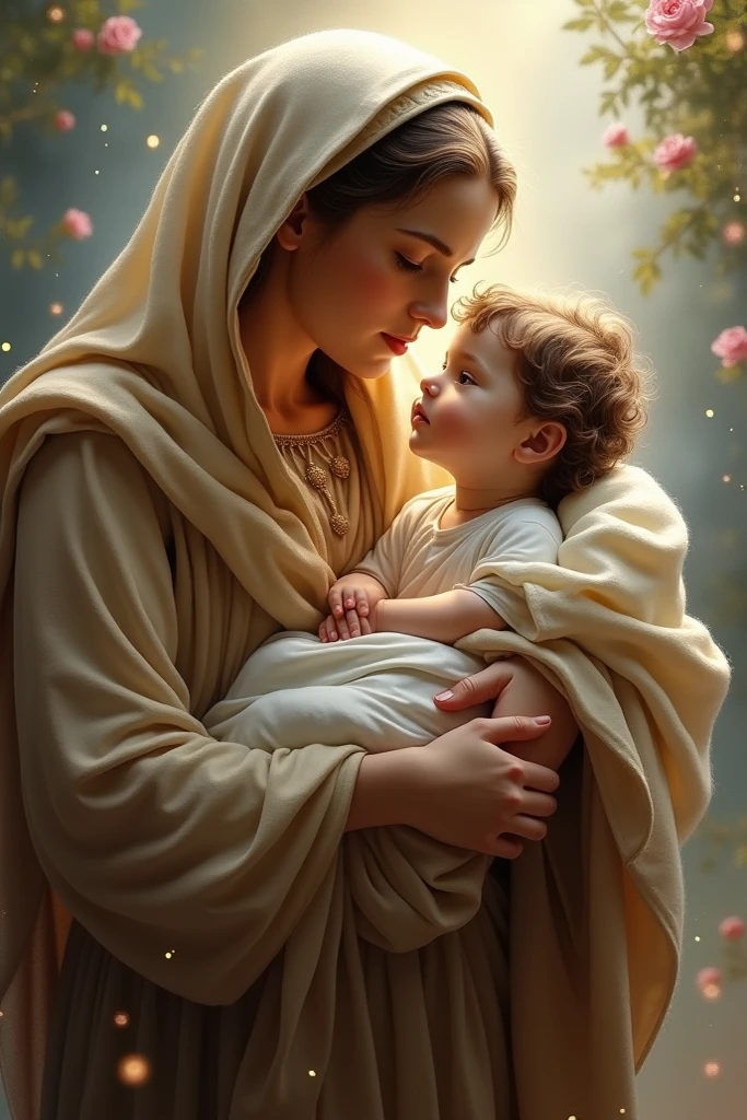 Our master Jesus and his mother carry him when he 