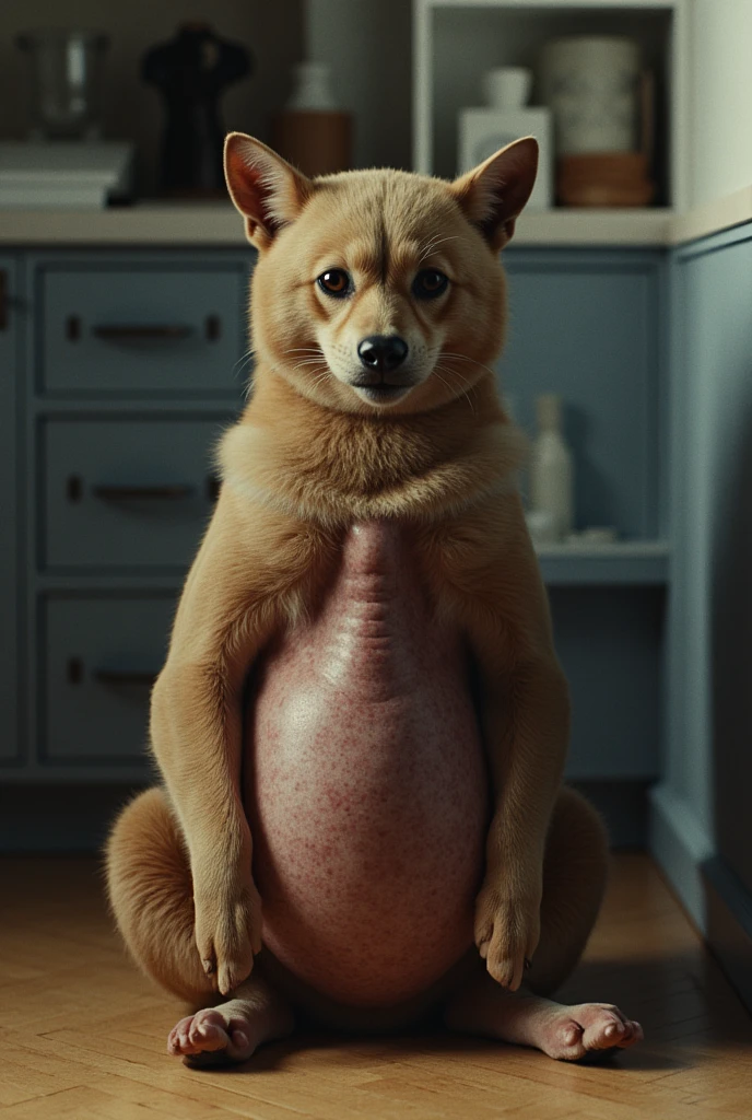 (fur:1.5), (fuzzy:1.5), (by marjani), solo, (feral:1.6), CANINE, sidewalk, dog park, domestic dog, golden retriever, very fluffy neck, thick tail, (whiskerig butt, buttcrack, long snout, long ears, short stubby body, big butt, anatomically correct, (detailed lips wrinkle), female, pink collar, tailwag, isometric view, full-length portrait, sunset clouds, absurd res, in heat, (hyper canine pussy), (pink ANUS:1.4),