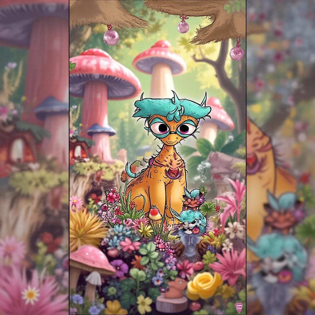 You could recreate this image in cartoon style and improve the background