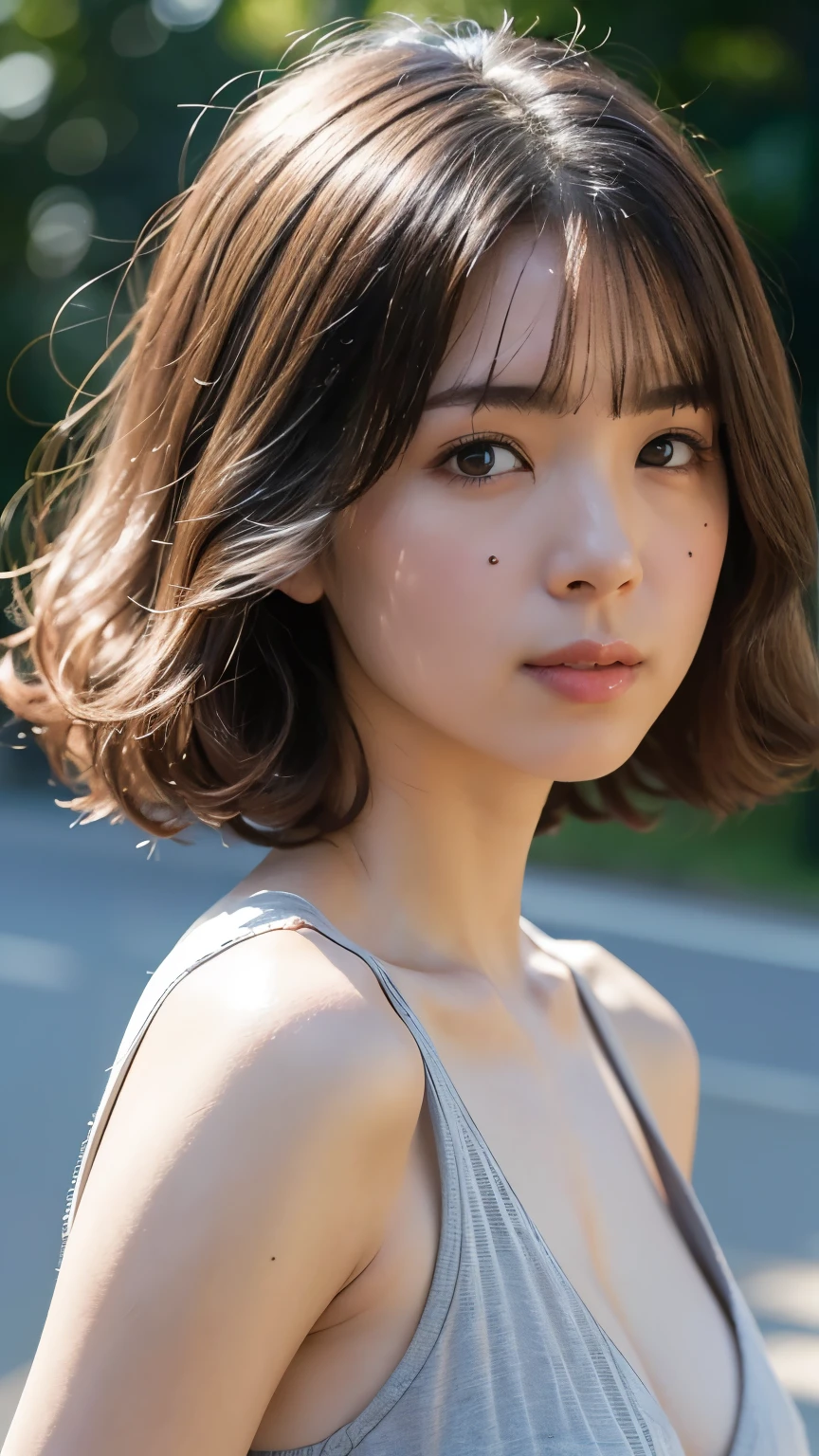 Masterpiece, 8k, Award-Winning Photos, photo realistic, realistic, 非常に Details, ultra high definition, Ray Trakun, ///1 person, most beautiful, 20 years old , ( sexy, Japanese Idol), ( gray hair:1.2),/// Human Details Shiny Skin , Detailsな肌 , Beautifully Details face, RAW photos, ( best quality , Details:1.3), best quality , (非常に Detailsな), ハイパー Details, (繊細で Detailsな), (複雑な Details), (Cinematic Light, best quality Backlights), Clear lines, from below, Alone, Soft Light, mysterious in another dimension, , Soft , Curly Hair、 girl ' , ocean , fairy tale, whole body, perfect body, Big Breasted , magic , Particles of light, fireflies, cute smile inside the Kyoden,( sweaty body:1.3)