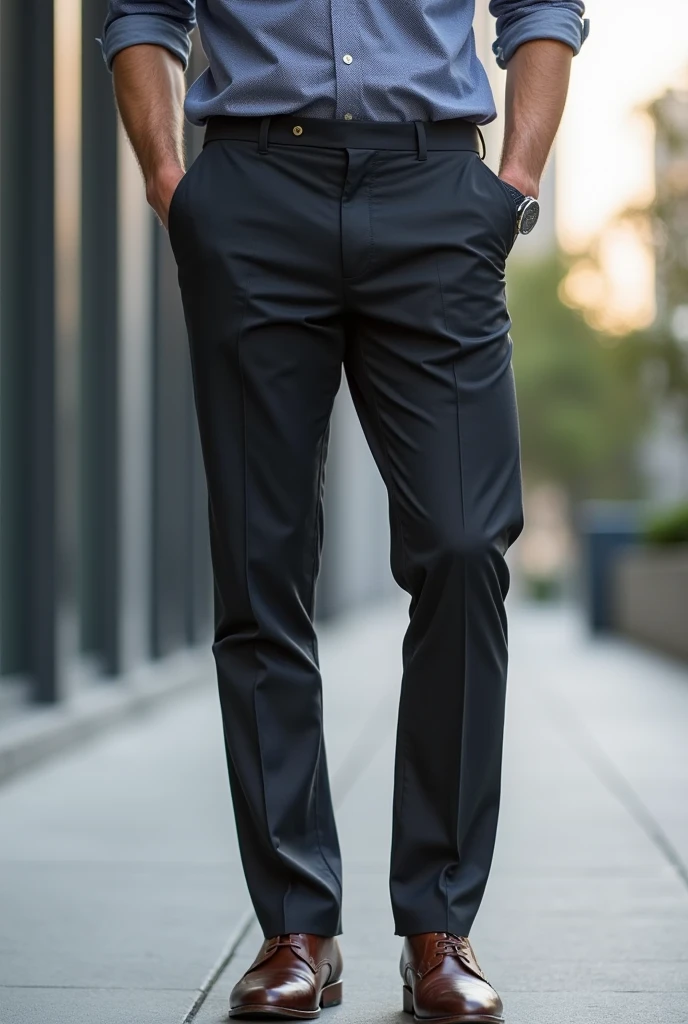 Dark blue men's pants, RAW photo, 25-year-old photo, Man, the city street, (High detail skin: 1.2), 8k ultra high definition, digital SLR camera, Soft lighting, High quality, Men short hair mature, stable, affairs, Business slim straight pants, full bodyesbian, Realistic medium size, Real Human, Sports, Leisure