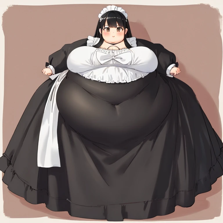 fat, big belly, chubby, osaragi, chubby, black lace dress, black veil