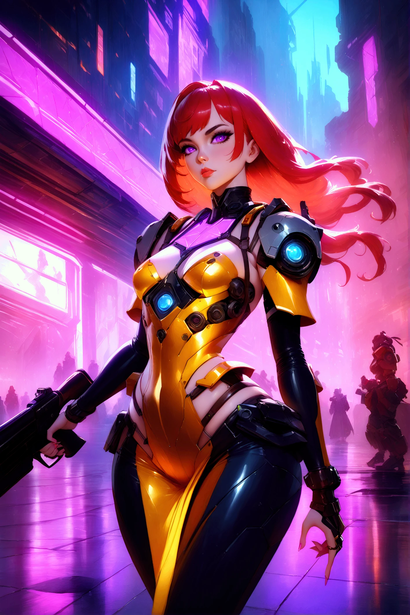 ((Back profile:1.3)), turning head looking to viewer, ((red hair)), There is a fire woman in a robot suit ((posing next to an futuristic Roman building)), ((integrated jet pack)), ((bulky jet pack:1.3)), Beautiful orange girl half cyborg, Cute cyborg girl, Beautiful girl cyborg, (aletta ocean face), (puffy lips), Perfect Robot Girl, Cyborg girl, (ass air bags), intricate details on ass, fire head, Young cyborg lady, (ass cleavage), Beautiful Female Robot, ((cybernetic abs:1.2)), ((orange skin)), intricate holes on ass, Beautiful orange robot woman, orange cyborg girl, perfect fire cyborg female, ((orange fire cyborg)), Female robot, Beautiful cyborg images, (cinematic lighting), red and orange aesthetic, small blue details