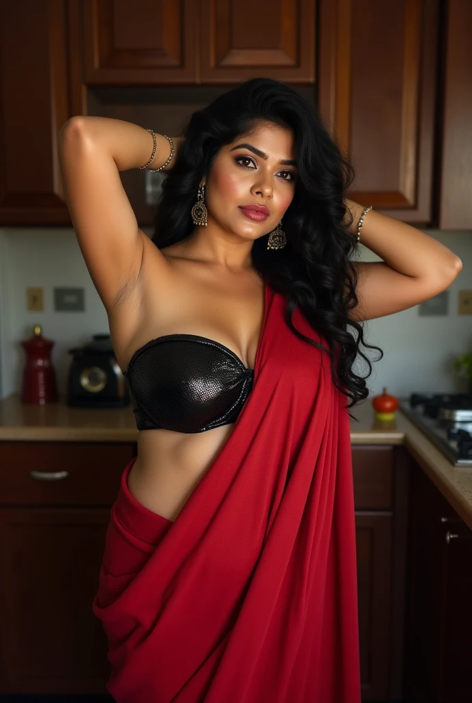 a beautiful indian woman, full nude, hairy pusssy red , ??????,red lipstick