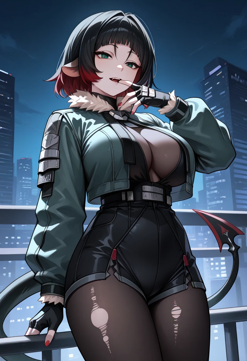 top quality, best quality, High-quality illustrations, masterpiece, super high resolution, detailed background, detailed eyes, shy, cute face, absurdres(highly detailed beautiful face and eyes)perfect anatomy(kemono, furry anthro), (((character is grayscale))), streamlined integrated breasts tubes connected to valves on nipples and lead down and behind her torso, smaller waist, full squishy thighs, full wide hips, round full butt, smaller torso, more narrow torso, (((black fur))), (((dark body))), solo, female, kemono, hair, fullbody view, standing up straight, not leaning over, (((detailed eyes))), grey eyes, city, golden hour, plants, (((by bebebebebe))), by buta99, by pgm300, by kishibe, by suurin 2, by sindoll, by secretly saucy, by ANUKI_ex, (((dark grey hair))), (((wavy hair))), (((black fur))), (((no fur pattern))), (((all black body))), (((black body))), feline, cat, glasses, (((dark grey eyes))), open mouth, facing camera, (((messy hair))), short hair, messy ponytail, full body covered in black fur, freckles on her thighs back and arms, (((zzzz-cup size breasts))), (((very large swollen breasts that have difficulty fitting in clothing))), scifi cyberpunk techwear cargo pants with utility straps, techwear crop jacket, harness supports breasts, scifi devices and tactical gear, tech harness, utility focused clothing, scifi tactical cylinder canister attached horizontally to her belt behind her with subtle tubes leading out from each side through her clothing and up to her breasts, high collar top, puffy nipple silhouette from clothing, inverted nipples, puffy nipple