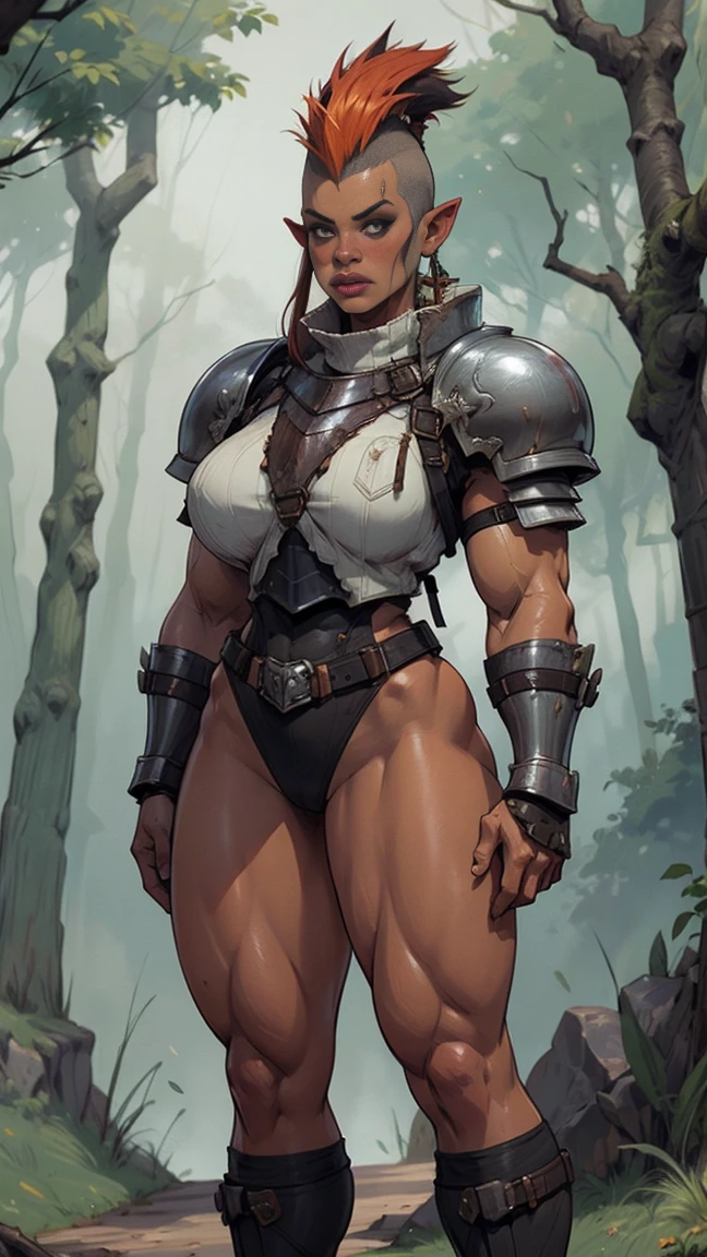score_9, score_8_up, score_7_up, amazon warrior, bronze skin, battle scars, HUGE breasts, leather armor, muscular, thick thighs, fierce, commanding, sexy