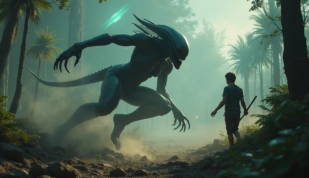 Alien day background, cheered up