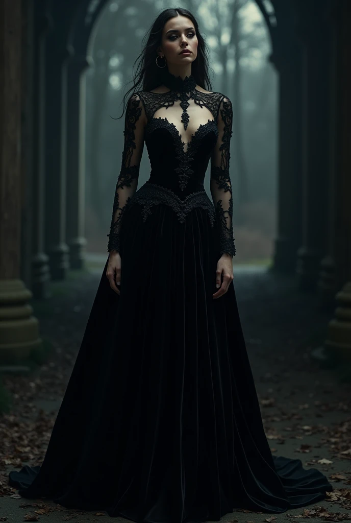 black fairy style short volume cds dress