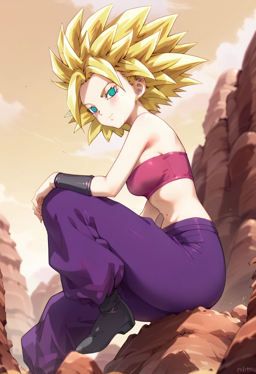 caulifla,  Beautiful Girl, with beautiful ,  boobs and with an erotic mini skirt,  posing sensually , rich ass , white panties, hot legs, purple pants  