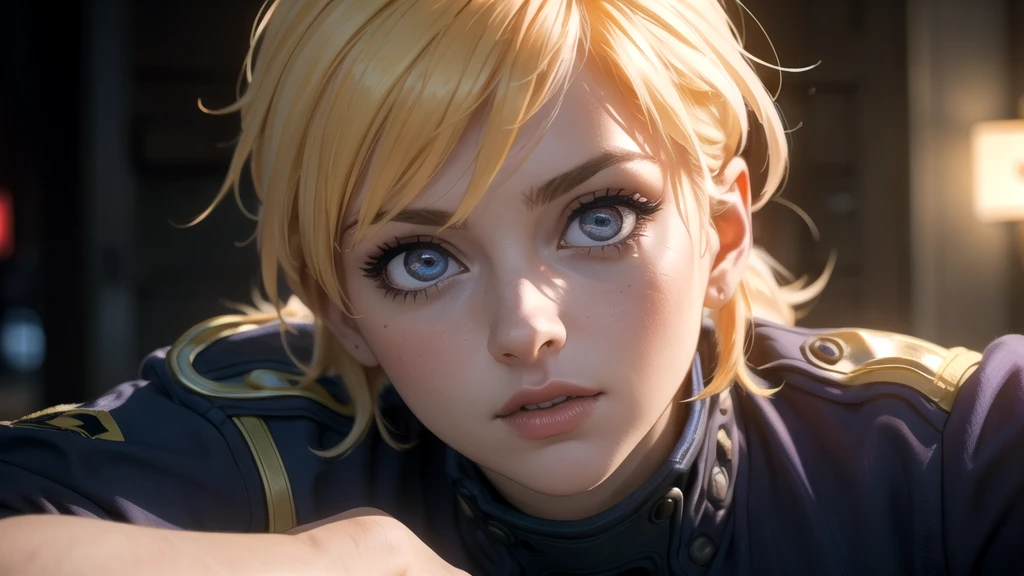 beautiful detailed eyes, beautiful detailed lips, extremely detailed eyes and face, long eyelashes, 1girl, young female police officer, Seras Victoria, Hellsing Ultimate, laying down, shooting 20 mm sniper cannon, military uniform, realistic, photorealistic, photo-realistic:1.37, (best quality,4k,8k,highres,masterpiece:1.2),ultra-detailed,(realistic,photorealistic,photo-realistic:1.37),HDR,UHD,studio lighting,ultra-fine painting,sharp focus,physically-based rendering,extreme detail description,professional,vivid colors,bokeh,dark,gritty