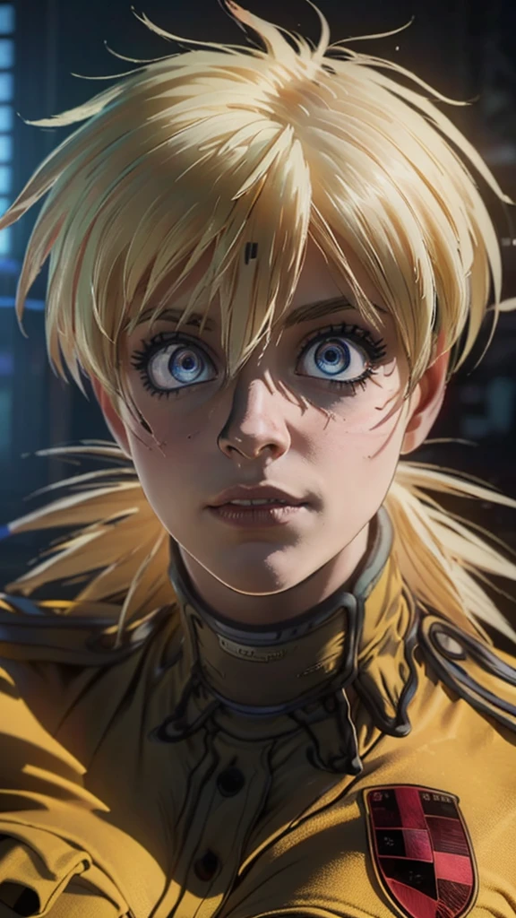 Seras Victoria, young female police officer from Hellsing Ultimate, standing next to her barret m100 20mm sniper rifle, pixar style artwork, very detailed, beautiful detailed eyes, beautiful detailed lips, extremely detailed eyes and face, long eyelashes, realistic, photorealistic, photo-realistic:1.37, (best quality,4k,8k,highres,masterpiece:1.2),ultra-detailed,(realistic,photorealistic,photo-realistic:1.37),soft lighting, warm color palette, dynamic pose, volumetric fog, cinematic framing, highly detailed textures, seamless integration of 3D elements, subtle depth of field