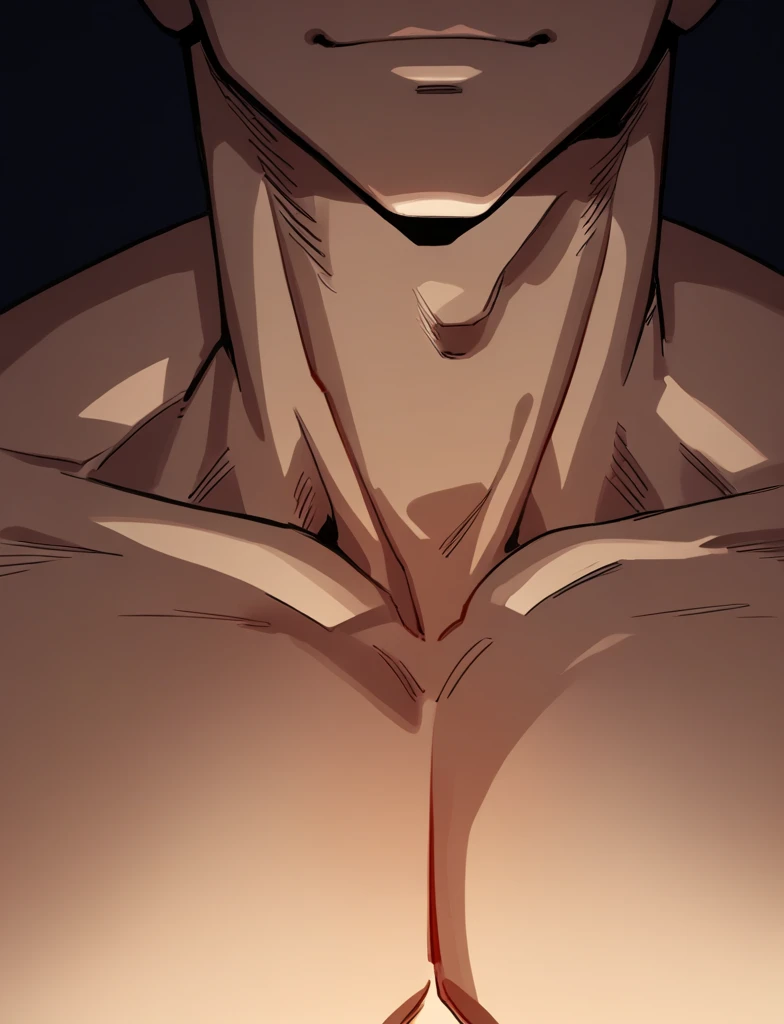 Best quality, masterpiece, handsome muscular man, wearing labcoat and nerdy glasses, groped by frankenstein monster