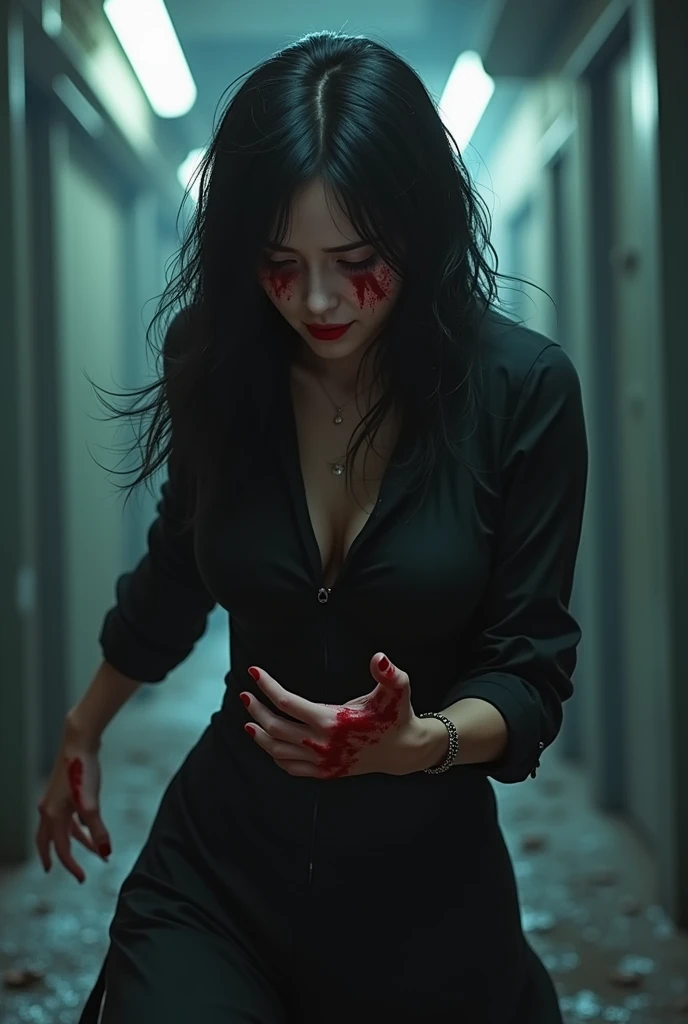zombie girl, whole body, extremely rotten skin, skin fragments with yellow and scattered hair, empty eyes, terrifying facial expression, torn hanfu, tattered hanfu, night, desolate chinese street, full moon, empty eye sockets, vampire teeth, torn corners of the mouth, torn wounds, whole body blood, masterpiece, high resolution, best quality, super detail, intricate details, colorful, film composition, a close up of a woman with a bloody face, zombies apocalipsis, zombie with white eyes, in the walking dead, zombie, zombies, man mutating to zombie, zombie face, walking dead, the walking dead, zombie's, zombified, zombie in horror Concept Art, Evil Zombie, Hauntingly Beautiful Zombie, Zombies Attack, Big Tits, 36D, Big , Sexy, Buttocks, Hot, Big Breasts, Cleavage, Big Tits, Detailed