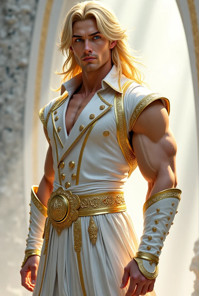 best quality, masterpiece, highres, photo realistic, ultra realistic, sun tyndall effect,photorealistic, dark studio, rim lighting, tone lighting,(high detailed skin:), 8k uhd, dslr, soft lighting, high quality, volumetric lighting, candid, photograph, high resolution, 4k, 8k, bokeh, ultra realistic 8k cg, (epic:, perfect artwork, masterpiece, ancient dynasty, medieval, fantasy), (((detailed background))), 20yo men muscular fresh model , shredded,(A stunning God-like beauty), (striking facial features, detailed hair) dynamic angle, amazing stunningly beautiful, sitting, wavy shiny hair, golden wet skin shining, full body portrait, glamour, perfect soft curves, perfect body, perfect boobs, full wet lips, perfect extremely detailed abs, ultra realistic, sun