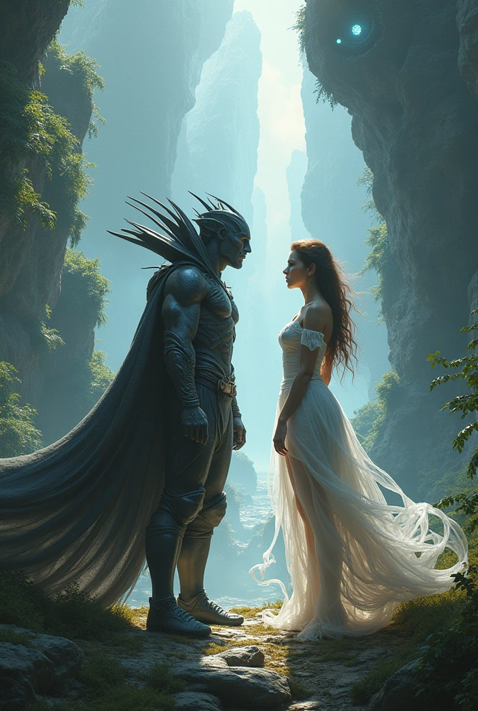 Create Aphelios and Alune from League of Legends. True to the original, inspired by the original League of Legends skin. Im Stil von Dark Fantasy 1980.