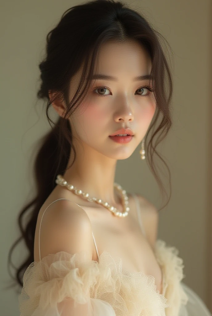 photo realism, gorgeous woman, "I am only a translate agent