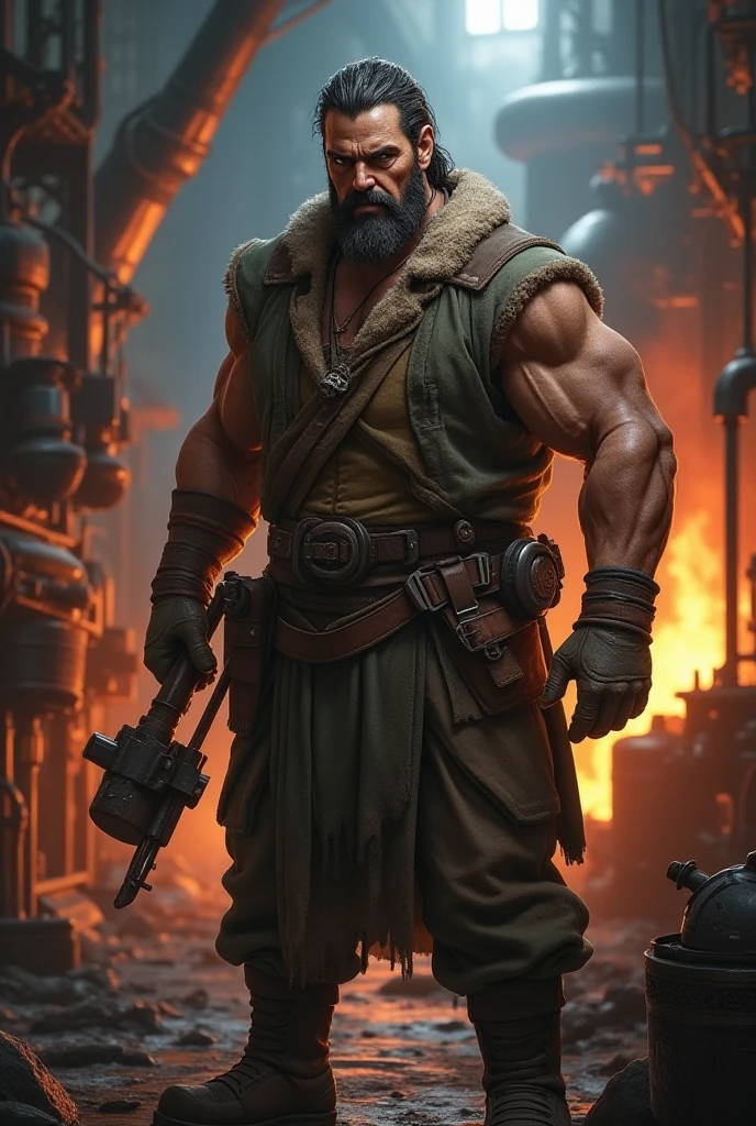 Orc chef dark style with uniform
