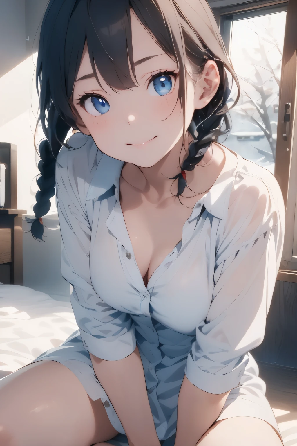 from above,overhead shot,onsen,(lying),(on back),1girl,(ultra detailed skin),curvy,,beautiful breasts,(large breasts),pale skin,pointy breasts,erect nipples,(fantasy art,Highest image quality,Hyperrealist portrait,(8k),ultra-realistic,best quality, high quality, high definition, high quality texture,high detail,beautiful detailed,fine detailed,extremely detailed cg,detailed texture,a realistic representation of the face,masterpiece,Sense of presence,Dynamic,bold),short hair,(ultra thin hair),(ultra soft hair),(ultra straight hair:1.5),Swept long bangs,extra light coppery amber hair,hair over one eye,clothed,baggy t-shirt,swimsuit 