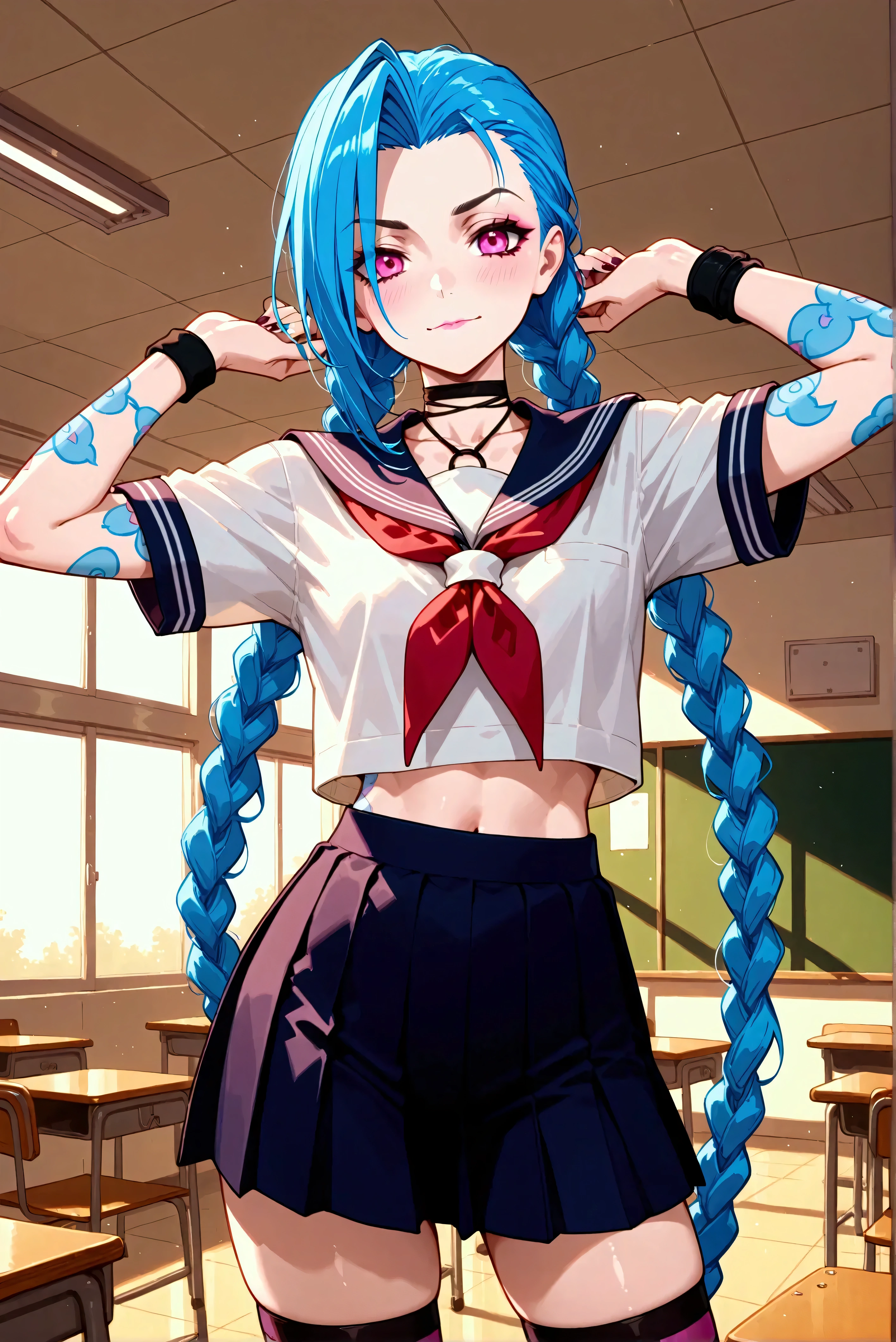 Jinx, school, pose sexy,
