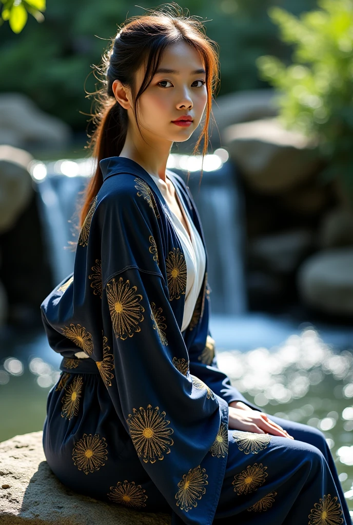 Japanese women、Clothes that do not expose skin、Close-up of face、Sunset