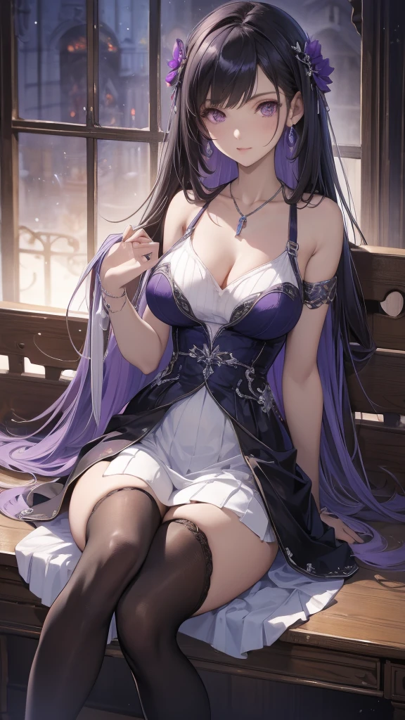 young girl, long curly lilac hair, violet eyes, Sheep horns, princess dress, open breasts, sitting in a wheelchair, Masterpiece, hiquality, higly detailed, HD, 4k