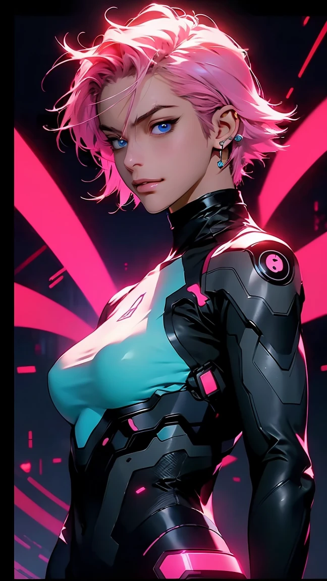 (ultra realistic,32k, masterpiece:1.2),(high detailed skin:1.1),( high quality:1.1),
1girl, pink hair, ponytail hair, bangs,(aqua eyes:0.9),<lora:ral-opal:0.7>ral-opal, (ral-opal Shapewear Elasticated Waist Bodysuit:1.1), opals,,(looking at viewer, portrait:1.1),, (huge breast, large breast:0.9),<lora:add_detail:0.89>,
(glowwave:1.1), blank background, blurry background, ,