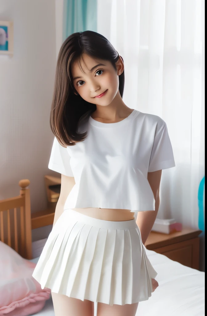 short cut hair,beautiful,K-POP idol,japanese idol,japanese actress,High resolution,beautiful skin,8K,RAW photo,highest quality,masterpiece,realistic,photo-realistic,clear,professional lighting,beautiful顔,highest quality,超High resolution,whole body,sexy,beautiful feet,beautiful歯列, beautiful唇,smile, Tight Skirt,mini skirt,panty shot,panty shot,Upskirt,nipple