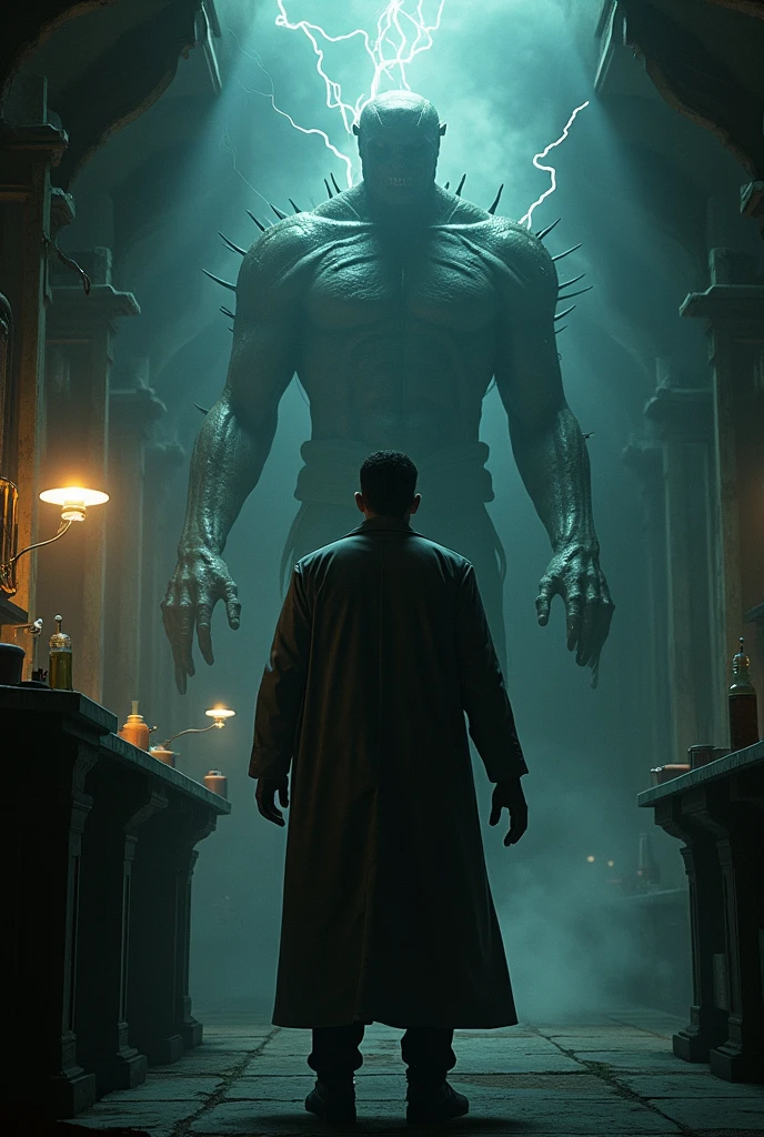 Image of the creation of Frankenstein 