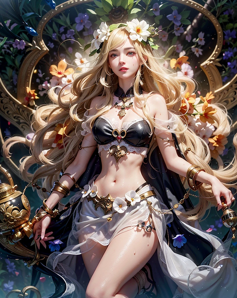 --seductive--nymph of our dreams is revealed--hair that dances in the wind like strands of gold --eyes bright as twinkling stars --skin as soft and radiant as moonlight --golden proportion guides every stroke --every curve --every detail --the charming face of this nymph --presents overflowing harmony --symmetry --irresistible --work of art --captivating smile --nymph --illuminates everything around her --slightly curved lips --whisper -- ancestral secrets that arouse curiosity and enchant the hearts of all who behold it --Details --Proportions --Golden Ratio --Divine Pattern --Transcends --The eyes of this nymph are true windows to the soul --Transmitting a profound wisdom --Serenity --Universal harmony --Divine balance --Attractive nymph --Celebration of beauty --Art --Mathematics --Mysteries of creation --Aesthetic perfection, --in action --running in an enchanted grove --playing , --cenario --enchanted forest, green with gold, LINGERIE green with gold, CALCINHA green with gold, SUTIA green with gold, gold accents, LINGERIE green with gold