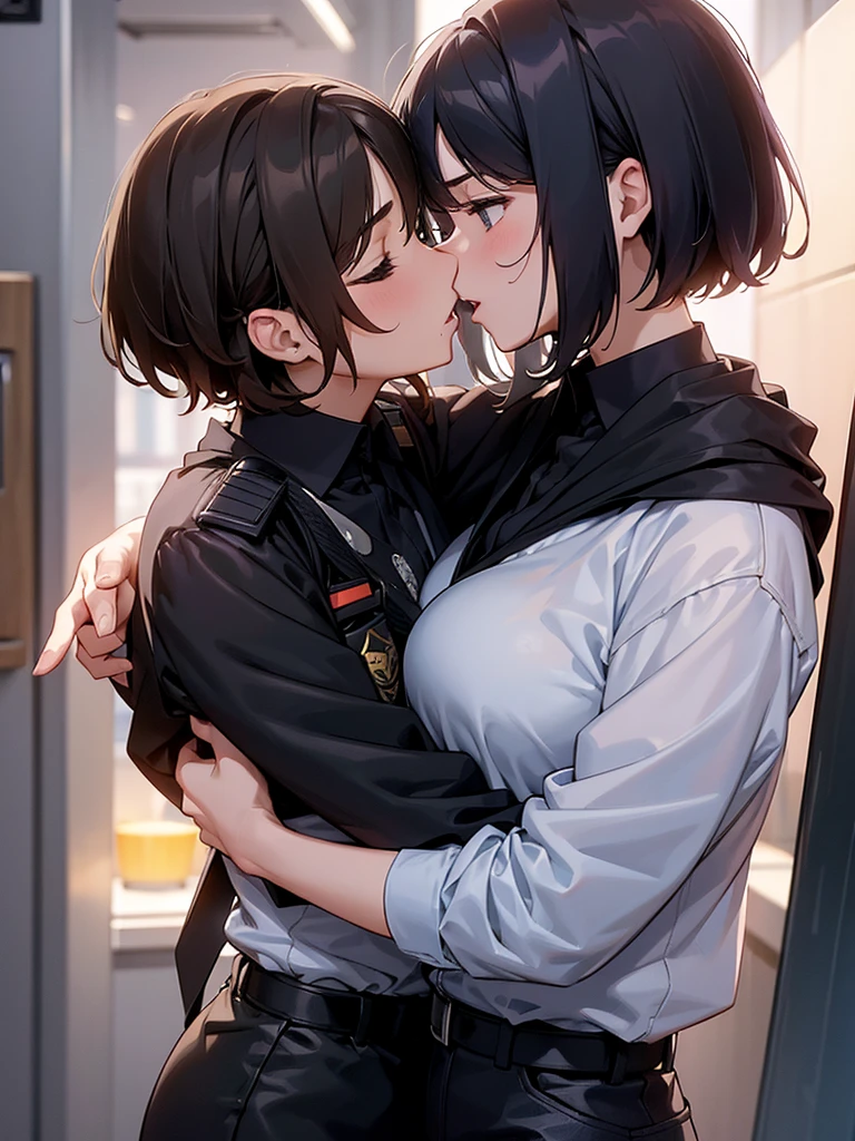 nsfw,(super fine illustration,8K CG wallpaper,best quality,extremely detailed,ultra high res,best aesthetic),(veiny penis:1.0), (large penis:1.3), (testicles:1.1), (1boy:1.2), (fellatio:1.6), (oral:1.0), kiss, (erection:1.2), solo focus, from side, (beautiful detailed eyes), 1girl,solo,idolmaster, {{{haruna Kamijo}}}, (20yo, beautiful girl), (beautiful brown eyes),((((beautiful black hair)))), ((short hair)), (((blue rim glasses))), (wet hair), (wet skin), ((sweat)), ((steam)), (flat chests,midium breasts), (tall), (slender), (((((black latex military dress))))), (((((see-through))))),((((open clothes)))), ((pubic black hair:1.5)), ((((on stage)))), (1girl, idolmaster, {{{haruna Kamijo}}}, (20yo, beautiful girl), (beautiful brown eyes),((((beautiful black hair)))), ((short hair)), (((blue rim glasses))), (wet hair), (wet skin), ((sweat)), ((steam)), (flat chests,midium breasts), (tall), (slender), (((((black latex military dress))))), (((((see-through))))),((((open clothes)))), ((pubic black hair:1.5)), ((((on stage)))), ((((spread legs)))),((spread pussy:1.5)),((open mouths), (a big smile), ((stick out tongue)),(feel good), (one eye closed),(((black latex gloves))),((black latex hat)),((black latex thigh_boots)),((cum on butt:1.5)),(cum on face:1.1),((cum on hair:1.3)),(ecstacy),