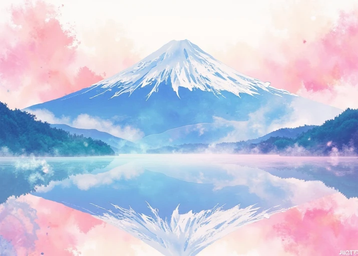 (masterpiece:1.2,EXCEPTIONAL QUALITY ,Mirror finish, CINEMATIC EXPERIENCE , best illustrations), ultra high definition, more details,8k,16k,wallpaper,( new year poster),(Mount Fuji),("NEW YEAR 2025":2.0), beautiful gradation,Bleeding,Blur,splash,watercolor