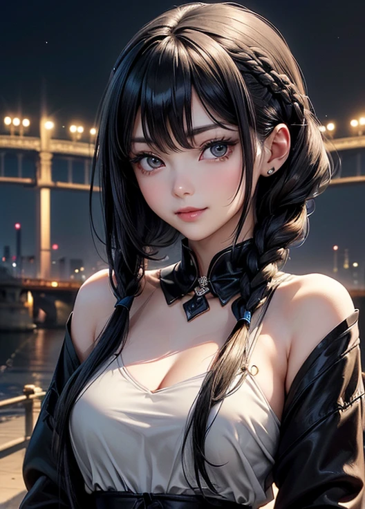 masterpiece, best quality, very detailed, high resolution, expensive resolution, high resolution, 4K, 8k, Unity 8k wallpaper, highly detailed CG, masterpiece, 2D, 3D, beautiful details, depth, fine texture, best quality: 1.3, perfectly focused, crispy skin, he,
Very cute anime girl, two girls who are employees of a night bar, sexy dress, big breasts, expensive pink medium long hair and brown short hair, two girls, night bar, mole under eye, looking at the viewer, expensive, blush, mole, lips parted,, heart, pink eyes, choker