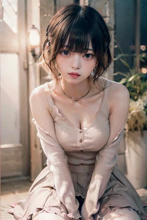Model clothing、Perfect Makeup、Elementary school girl、Curly Hair、Photographing the chest、Sex Appeal