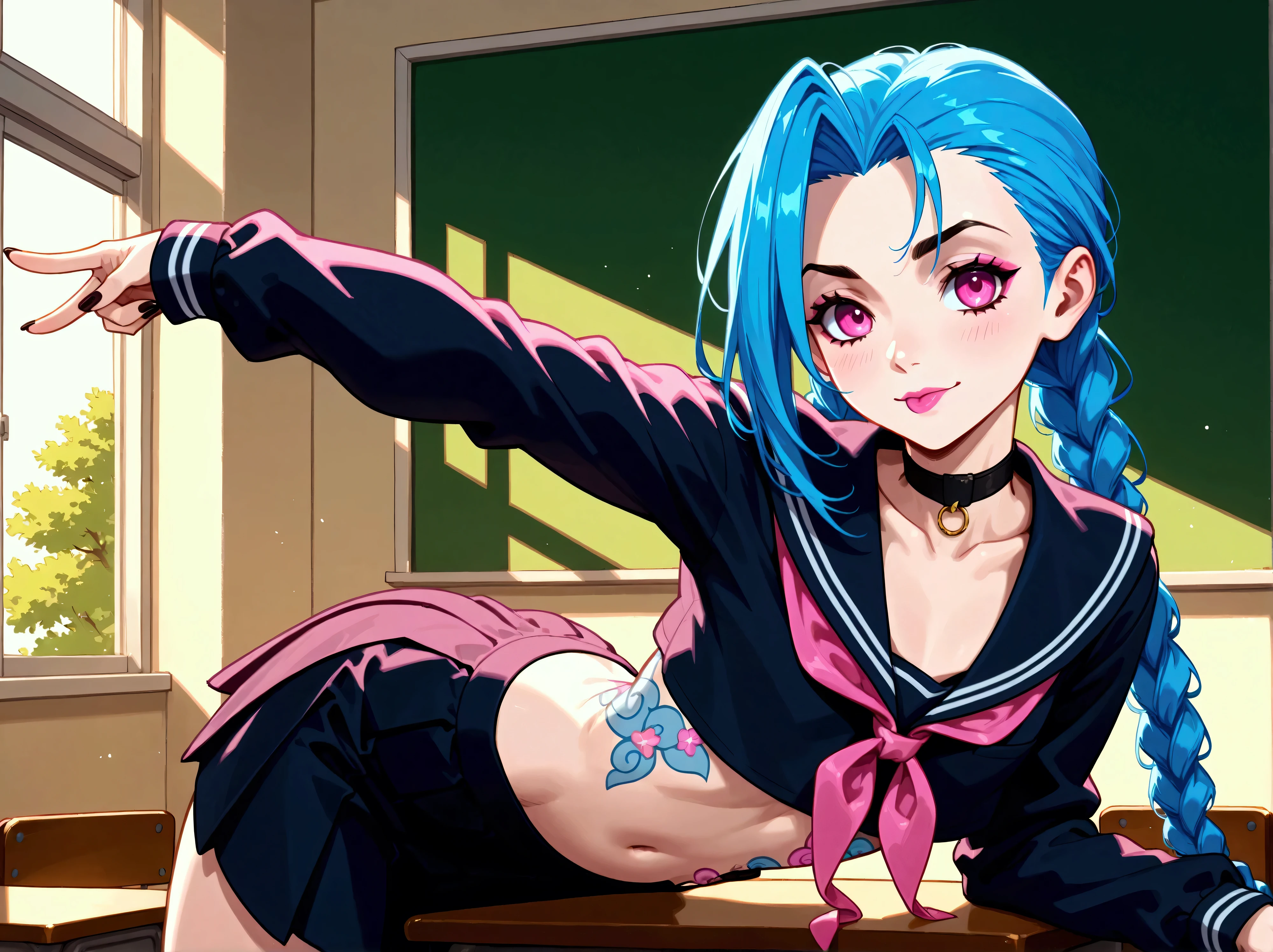 Jinx, school, pose sexy, a 4 pattes,