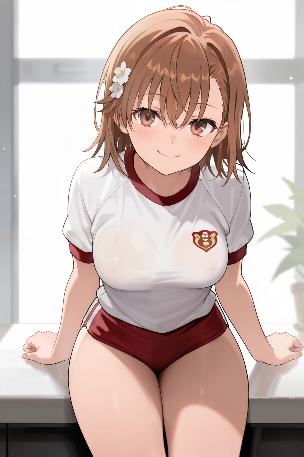 1 Girl Love Live Watanabe You Gym Uniform Bulge Red Panties Erection Bulge Protruding penis