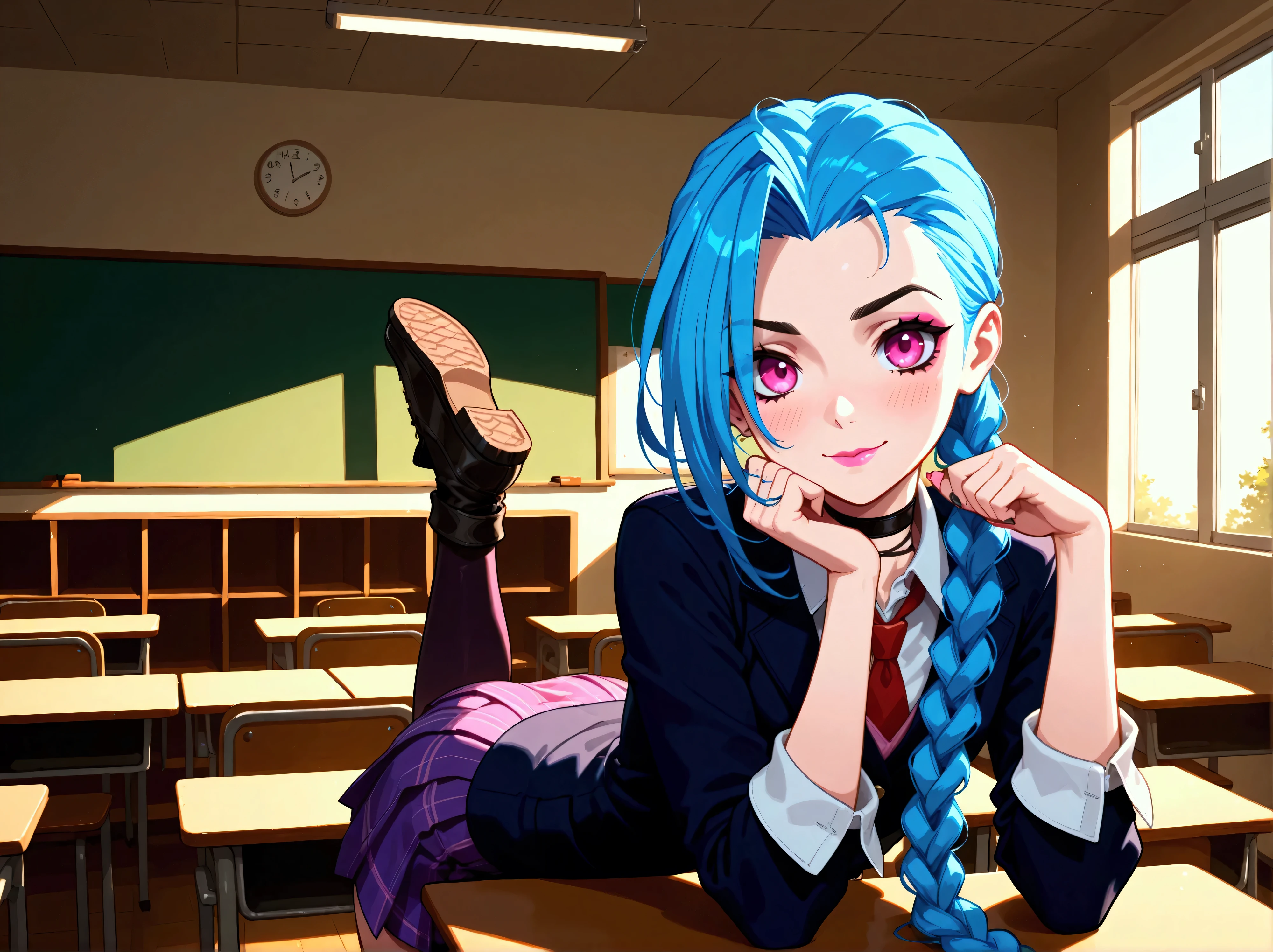 Jinx, school, pose sexy, a 4 pattes,