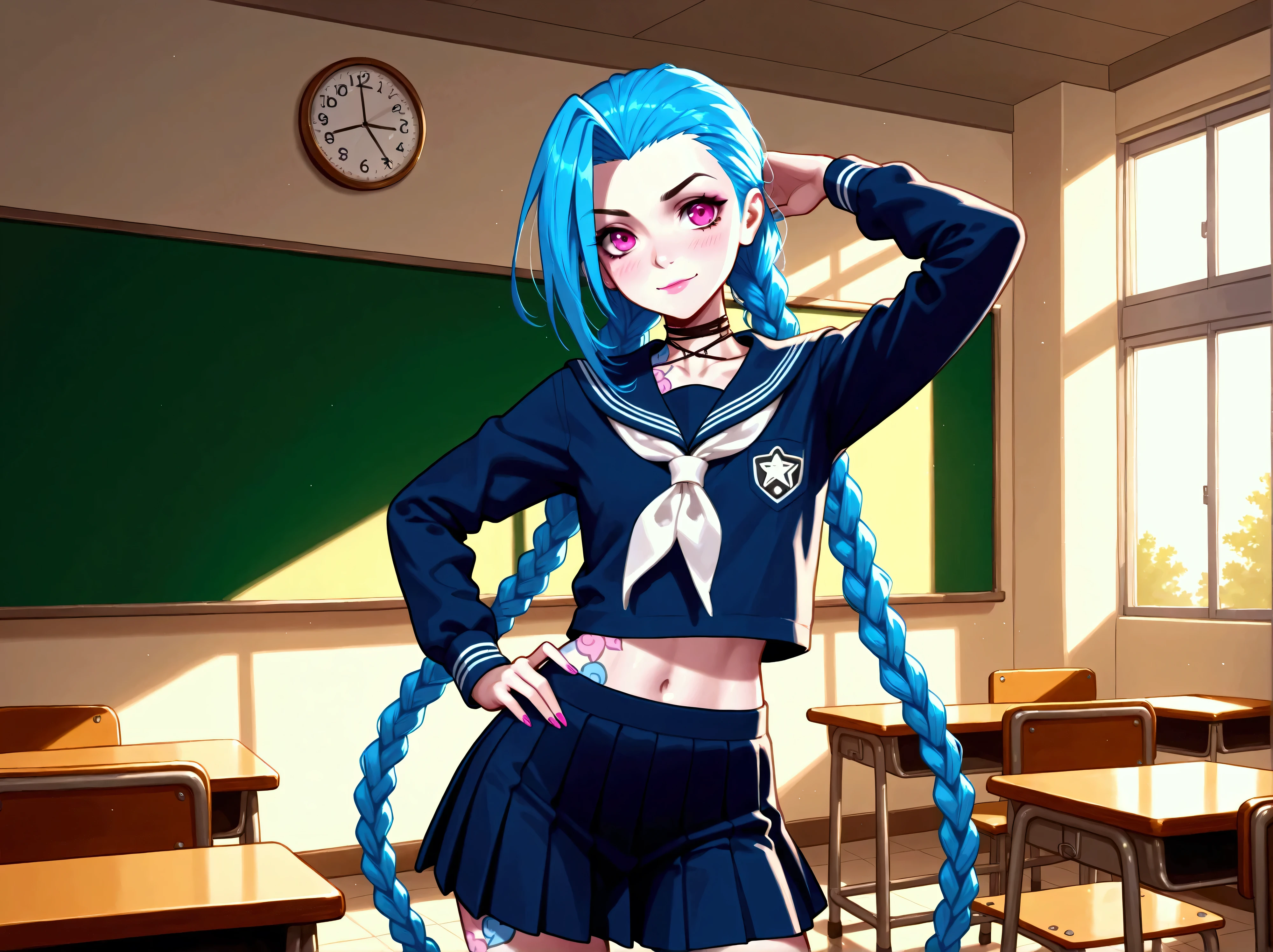 Jinx, school, pose sexy, a 4 pattes,