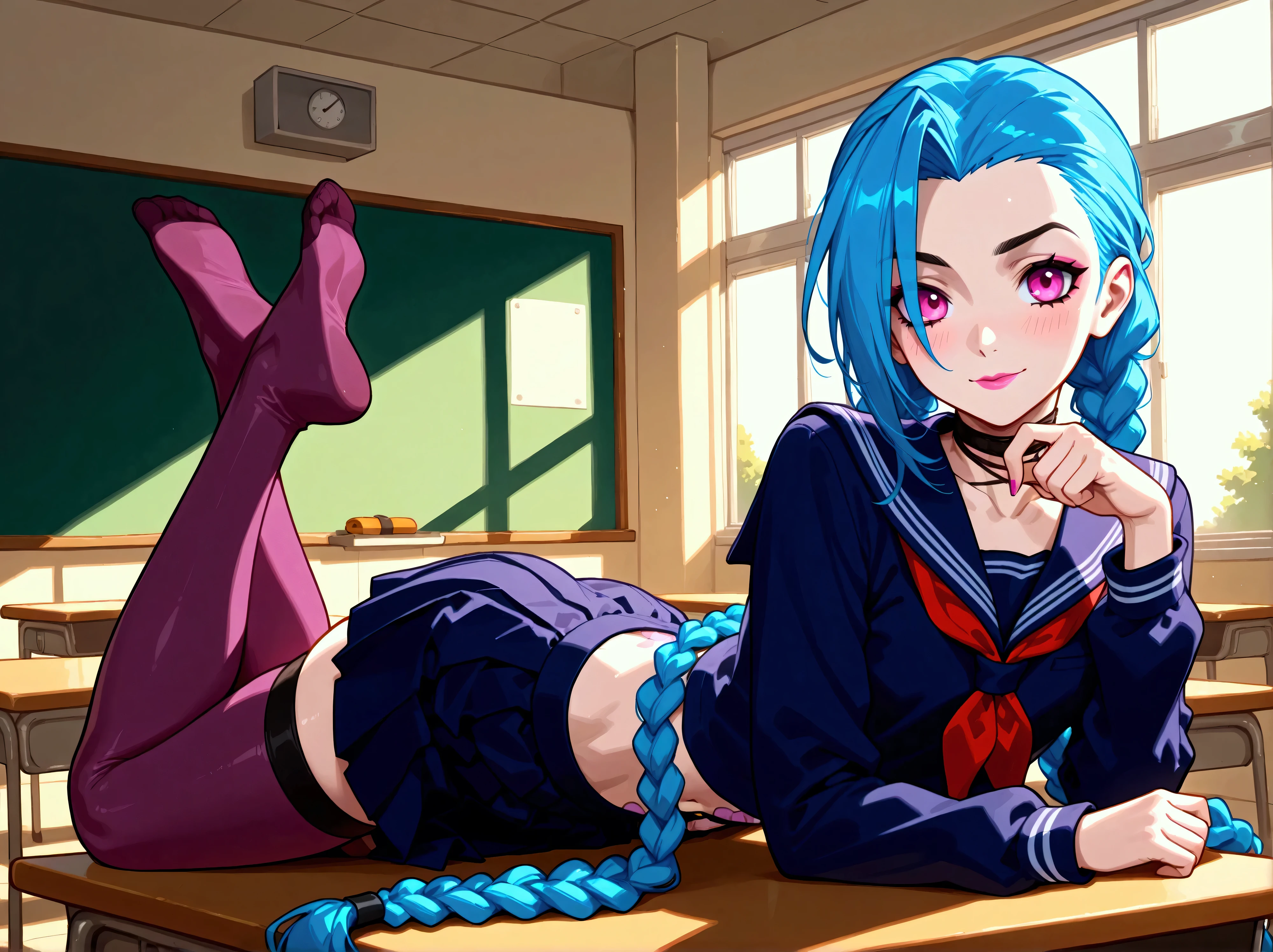 Jinx, school, pose sexy, a 4 pattes,
