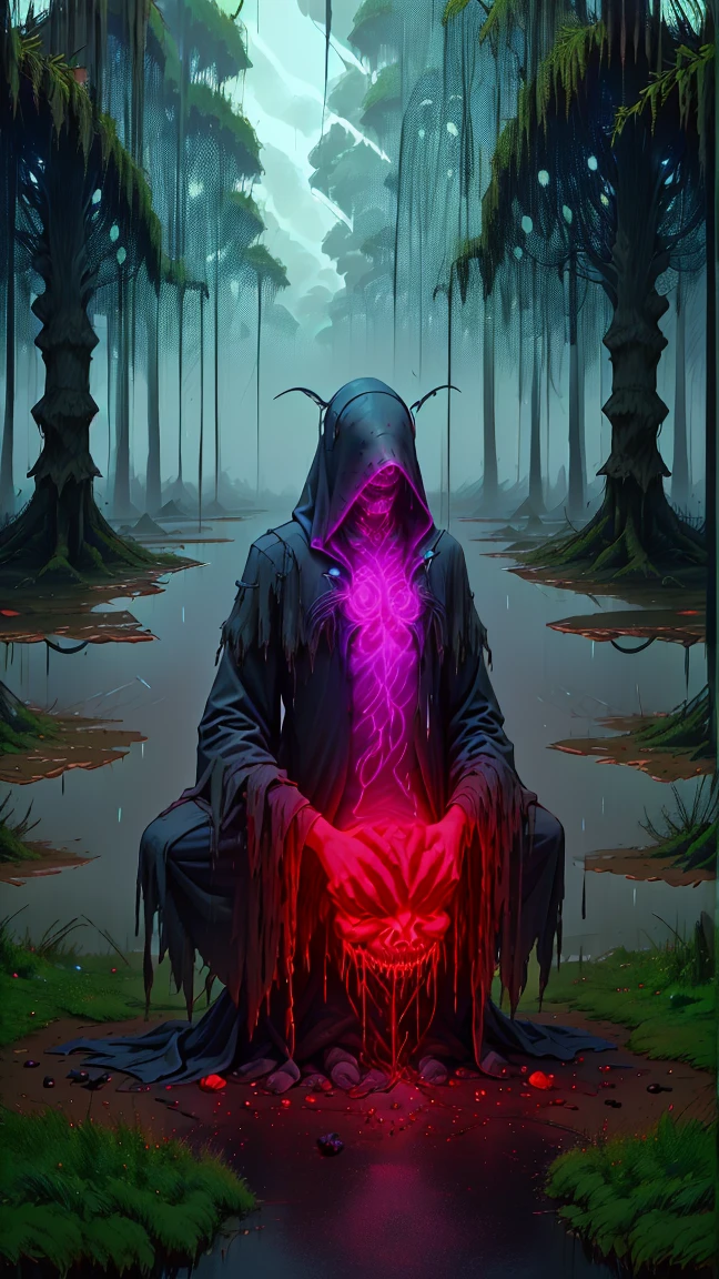 (0107)theme:The Cursed Statue in the Deep Forest/Cursed Statue in the Deep Forest / The Cursed Statue in the Deep of the Forest　, Magical Void Energy   ,   Floating Above Your Hand ,    Awaken the wind  , Energy Cracking, 