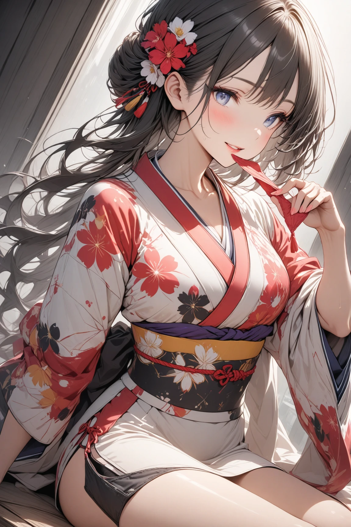 (masterpiece1.5),hyper quality, Hyper Detailed,Perfect drawing,NFSW、Beautuful Women、lustrous beautiful skin、Gentle smile、(((Beautiful lingerie))、(((Luxury kimono)))、(((beautiful outfit)))、。.3D、16K illustrations、((clearface))、Hi-Res、nice background、Wedding、beatiful backgrounds、spot light、Vibrant colors、(((Detailed drawing)))、Perfect Beautiful Girl、(((Perfect Photo)))、spot light