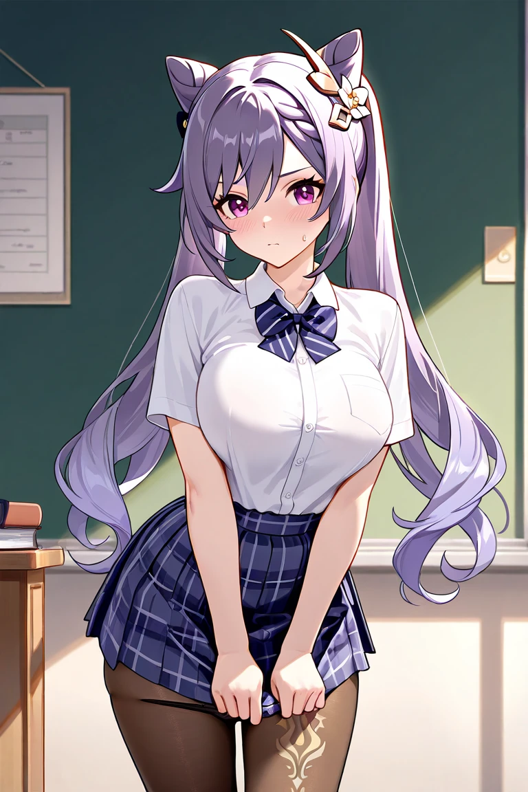 ((smile)),Confused,RAW Photos,(((The ultimate portrait masterpiece))),((The cutest girl in the world:1.4)),1 girl,12 years old,Japanese,Cute face、,((Silky Hair)),(A high ponytail tied with a ribbon:1.4),((Super huge breasts:0.2)),((Eyes that shine like jewels)),Glowing Skin,(young woman),Thin ribbon,(Uniforms made from high-quality fabrics:1.4),Ultra-detailed uniforms,(She shyly pulls up her skirt:1.3),((Crotch from the front)),A skirt fluttering in the wind,eyeliner,Beautiful Bangs,Hair between the eyes,((solve,High resolution)),Detailed Background,8 Commercial Code,Digital SLR,Soft Light,high solve,Film Grain,Fujifilm XT3,Shallow depth of field,Natural Soft Light,Narrow waist,(Beautiful girl with sparkling eyes:1.4),(A big bust that seems to burst:-0.5),(You can see the shaved pan:1.3),(Very beautiful shaved pussy:1.3),(The idol-like cuteness of high school girls:1),(Elementary school students in school bags:1.3),(Ultra Dynamic:1),((11 years old:1.2)),(sometimes 90% Sometimes she shows her boobs), mid breast, kneeling, lean forward, from above, no sleeve, fellatio, blowjob, open breasts, penis, cum