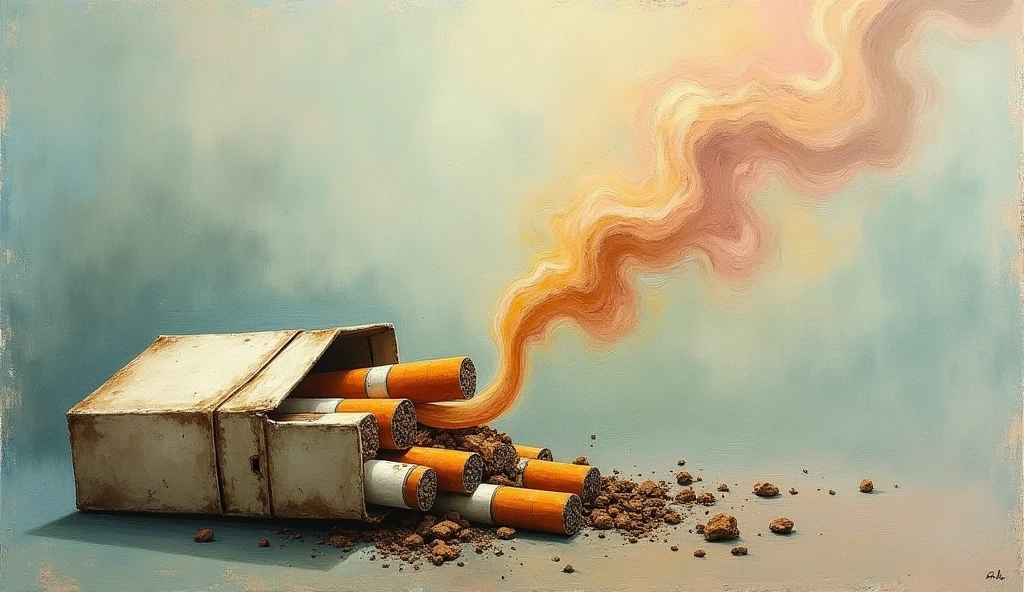 A surrealist painting of a cigar, Art by Salvador Dali --auto